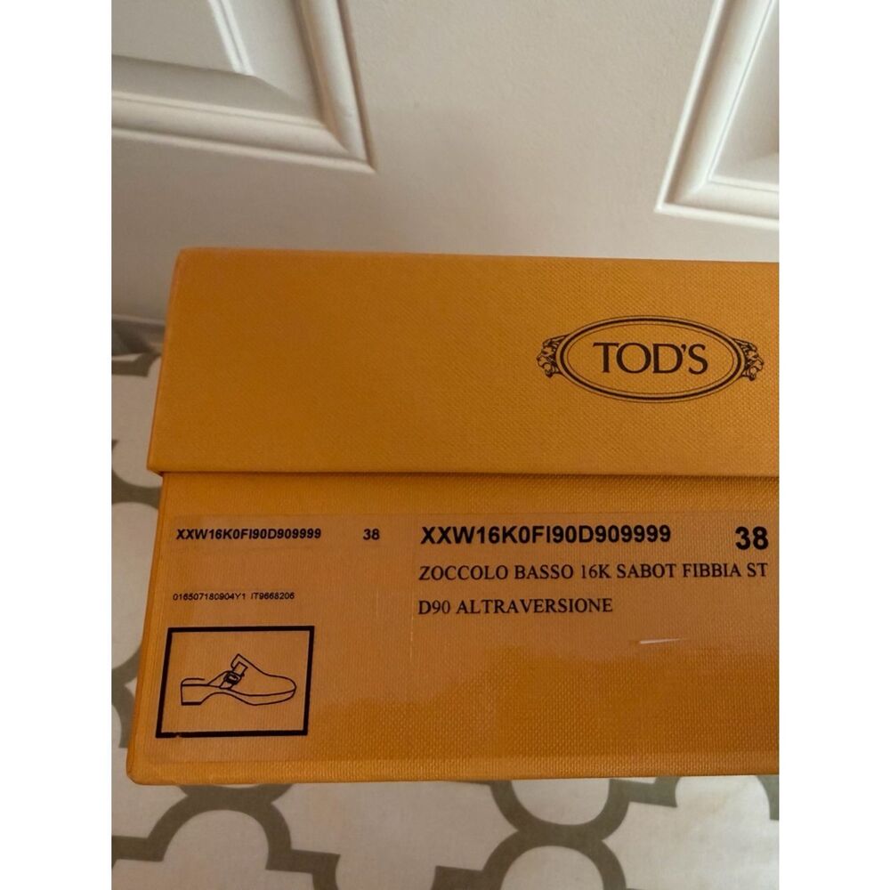 Tod’s leather mule clogs NEW Size 38= US 8 - Picture 3 of 16